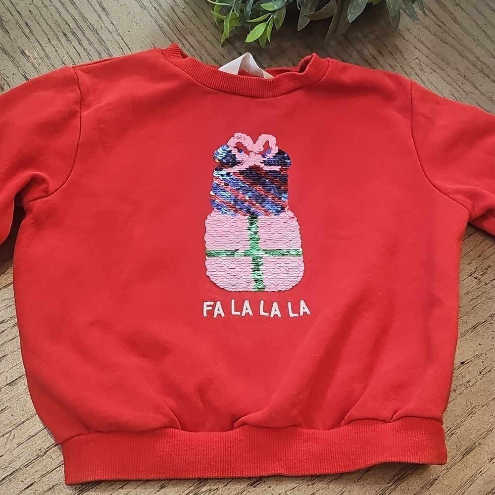 H&M Christmas Sequin Sweater Size 5T/6